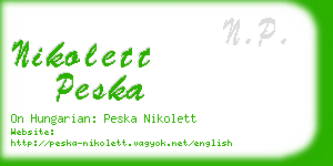 nikolett peska business card